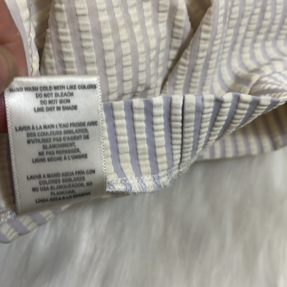 Ruffle Butts Cream Ruffle Trim Swim Rashguard - Picture 7 of 7